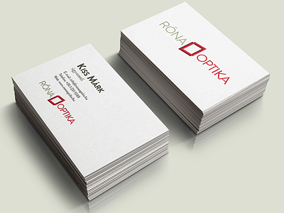 Róna Optika branding and business cards