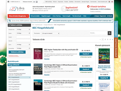 Book webshop category view