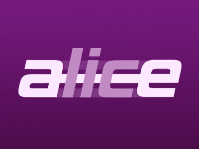 alice logo purple