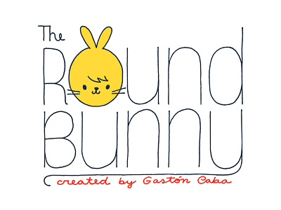 The Round Bunny header bunny design draw hand header logo round