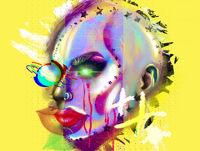 cybercolor adobecreative design digital art illustration painting portrait procreate