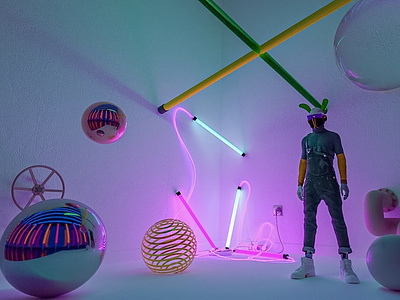ddd 3d 3dartist adobecreative digital artist dimensions neon substance 3d visual art