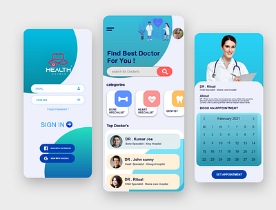 Medical App UI/UX design app design branding graphic design mobile design ui ui design ux ux design