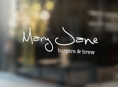 Mary Jane Burger's and Brew Sign