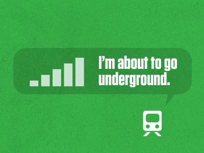 Underground bars green nosignal subway