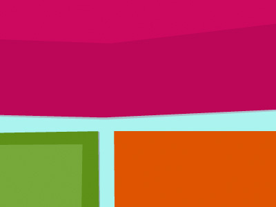 Boxes angles blue green orange pink