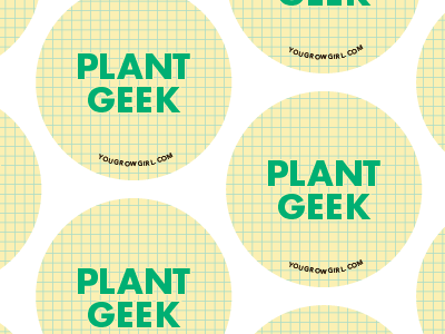 Plant Geek Button futura geek graph green
