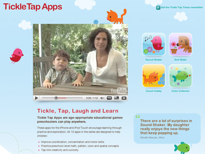 Tickle Tap Apps cute iphone kids preschool