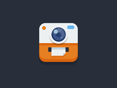 Flat-ish Camera Icon app camera flat icon iphone lens photo picture ui