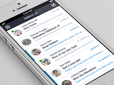 iPhone Email Client Design Concept app client design email gmail iphone mail mailbox ui ux