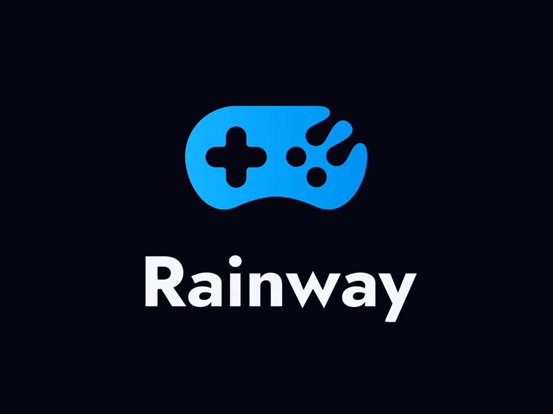 Rainway 1.0 Logo animation branding controller design gaming logo rainway