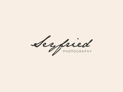 Seyfried Photography handwritten logo photographer photography