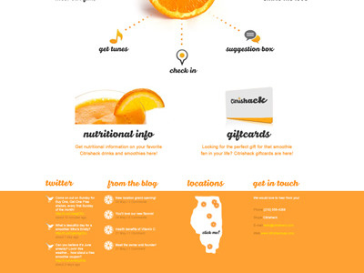 Citrishack Website Design Bottom orange smoothie website design