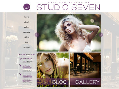 Studio Seven Web Design fashion hair makeup stylist web design wordpress