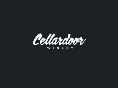 Cellardoor Winery Logo logo minimalist script signage typography