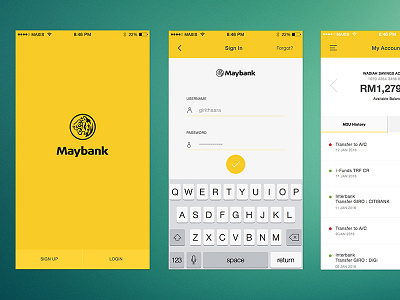 Maybank iOS app redeisgn