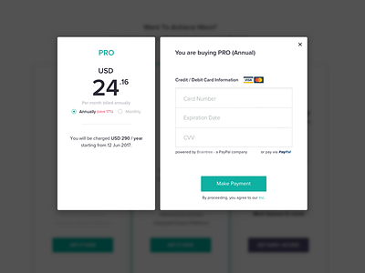 Pricing Modal