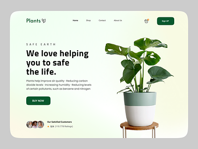Plant Website Design UI
