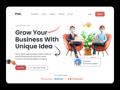 Business landing page