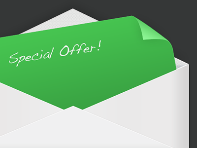 Special Offer envelope illustration marketing special offer