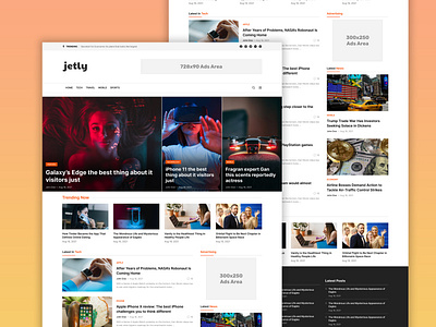 Jetly WordPress Blog & Magazine Theme blog design magazine theme typography ui ux website wordpress