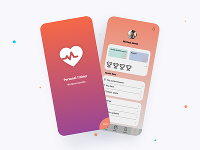 Personal Trainer App app branding design icon illustration logo typography ui ux vector