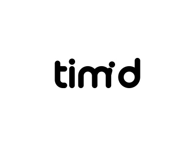 Timid Logotype friendly logo logotype rounded timid typography wordmark