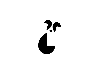 Dog logomark circle dog geometric golden ratio icon logo logomark mark minimalist negative space puppy symbol