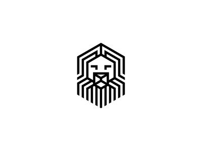 Lion logo hexagon icon lawyer line lion logo logomark mark monoline strong symbol