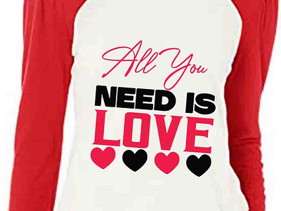 all you need is love t-shirt 3d all you need is love t shirt animation branding design graphic design icon illustration logo motion graphics typography ui ux vector