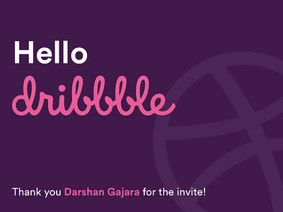 Hello Dribbble! debut design first shot hello dribbble invite minimal sketch thank you thanks