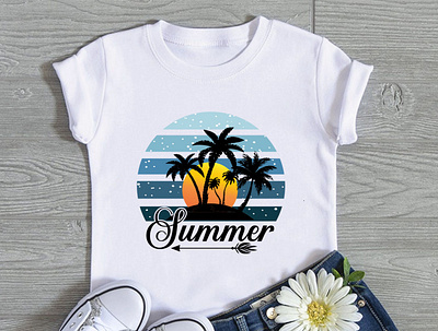 summer collection design eye chaching graphic design illustration logo tshirt typography unique vector