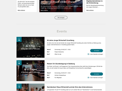 News and events - UI/UX Design by Julian on Dribbble