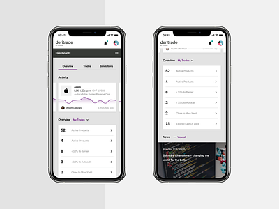 Mobile Trading Dashboard app banking banking app dashboard finance finance app fintech fintech app investing investment material design mobile mobile banking mobile dashboard mobile design product design trade trades trading trading app
