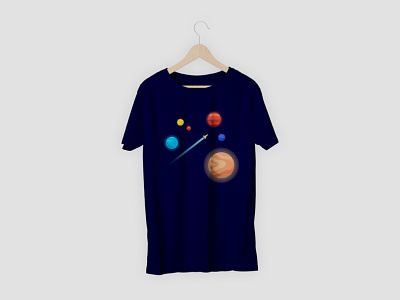 Space t shirt branding design illustration logo t shirt vector