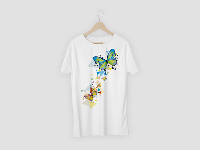 Butterfly t shirt branding design illustration logo t shirt vector