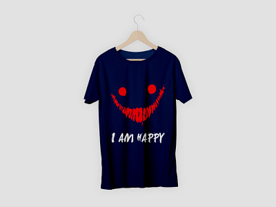 Horror happy smile t shirt branding design illustration logo t shirt vector