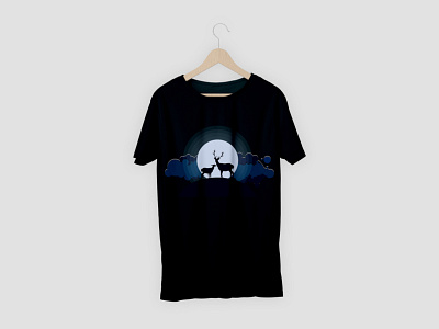 Night cloud moon t shirt