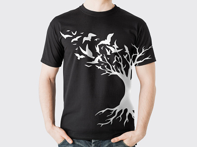 Black tree t shirt