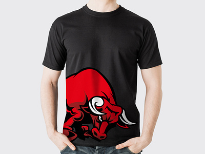 Red bull t shirt branding design illustration logo t shirt vector