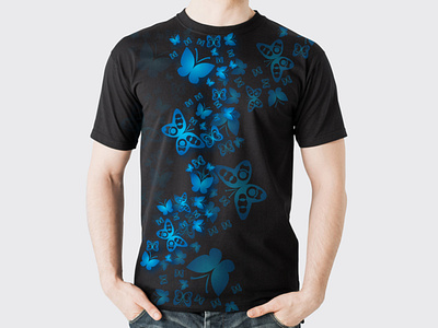 Butterfly t shirt branding design illustration logo t shirt vector