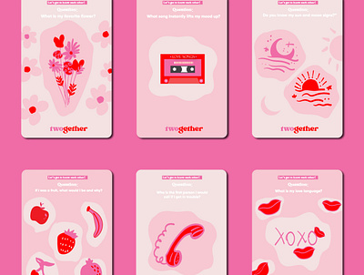 Twogether Card Game for Couples Design branding design graphic design icon illustration logo typography ui ux vector