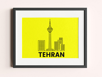 Poster design.travel to tehran. design dribbbleweeklywarmup. graphic design illustration vector weeklywarmup