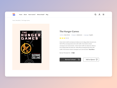 Book product description page design