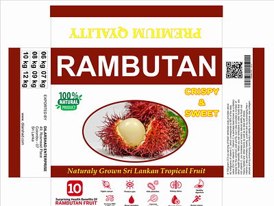 Rambutan box - Carton Design branding carton design graphic design illustration logo