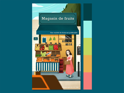 fruits shop fruit illustration layering