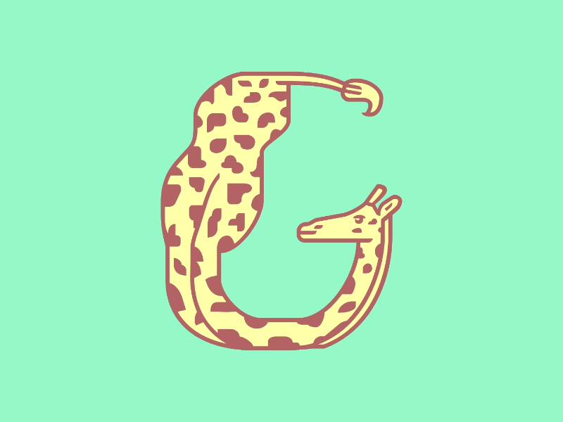 Fabel, the animal typeface animal font giraffe illustration typeface