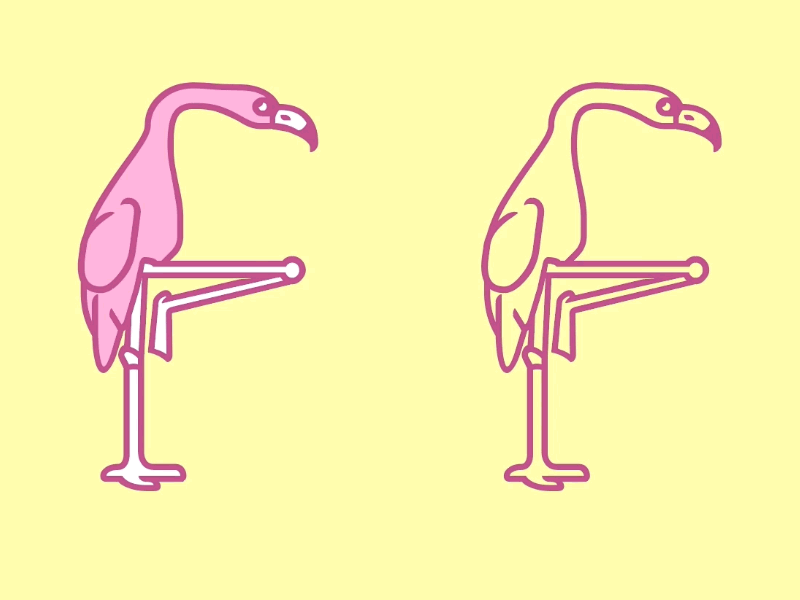 Fabel - Italic variable animal animation flamingo font