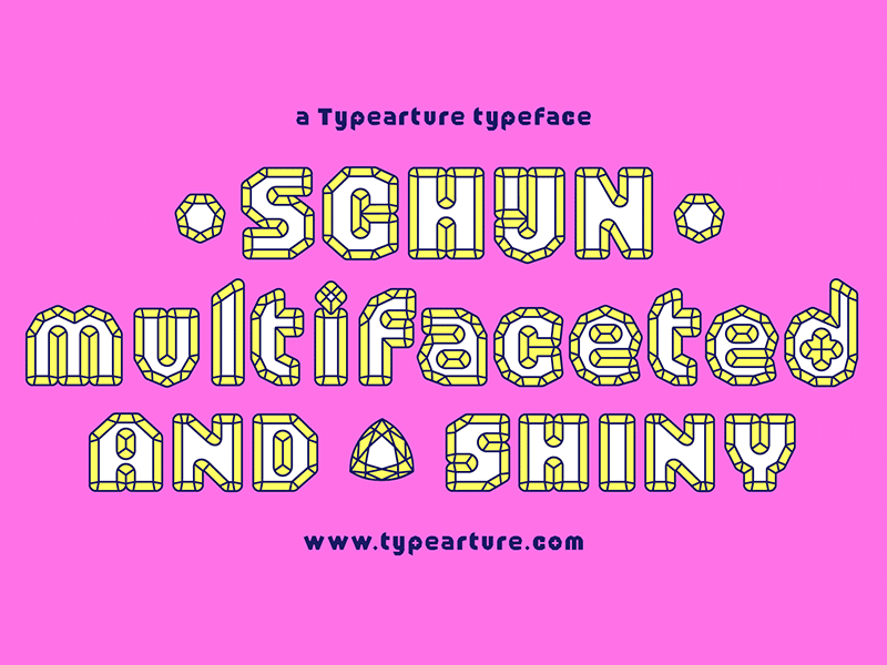 Schijn, a multifaceted typeface display font font gemstones ornamental typeface typography