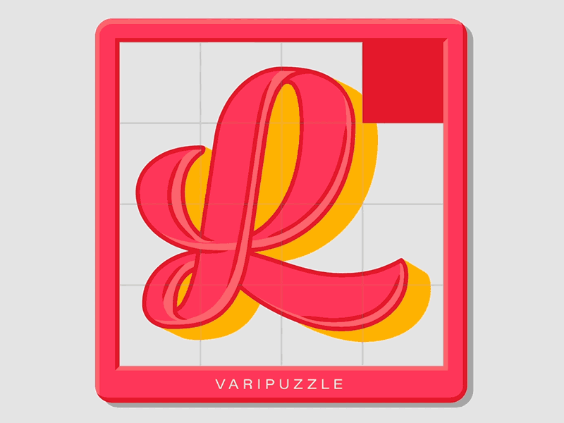 Variable Color Font Puzzle animation color font font illustration puzzle typeface variable font